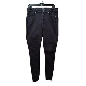 Ann Taylor LOFT Outlet High Rise Curvy Legging Jeans 12 Black Denim Stretch